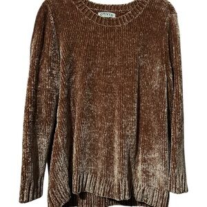Orvis Women's Velvet Brown Crew Neck Sweater